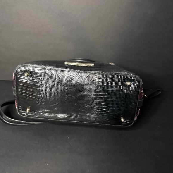 Brahmin Duxbury Croc Embossed Stachel Bag Purse Plum Brown Please READ details - Picture 7 of 12